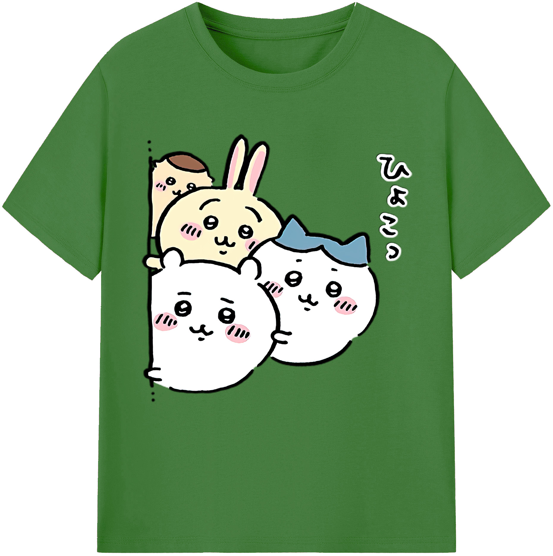 （画像用） ちいかわ ちいかわ Chii-kawa chiikawa レディースカジュアルプリントTシャツ（綿100％）